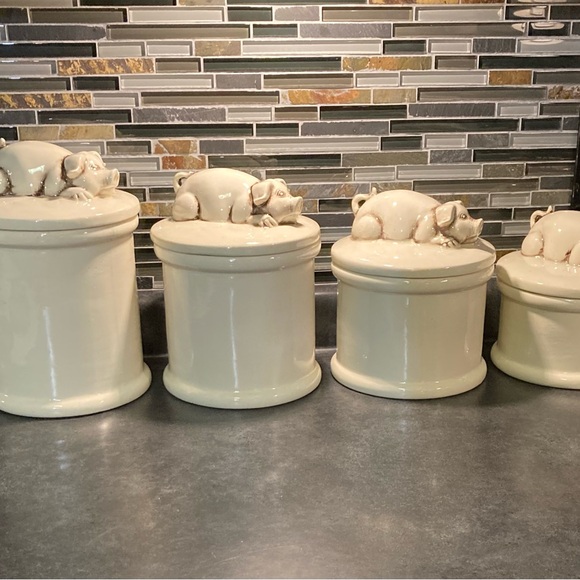 Vintage Pig Canister Set - Picture 6 of 11